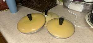 Set of 3 Vintage Club Aluminum Replacement Lids Harvest Gold Yellow